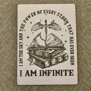 Fourth Wing “I Am Infinite” Rebecca Yarros Magnet
